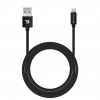 Baykron Smart Καλώδιο USB A male σε Lightning male 3A Μαύρο 1.2m BKR-SL-LI-BLK1.2