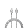 Baykron Καλώδιο Φόρτισης Type C σε Lightning Basic Braided Charge and Sync 20W 1.2m Ασημί BKR-BL-C2L-001-W