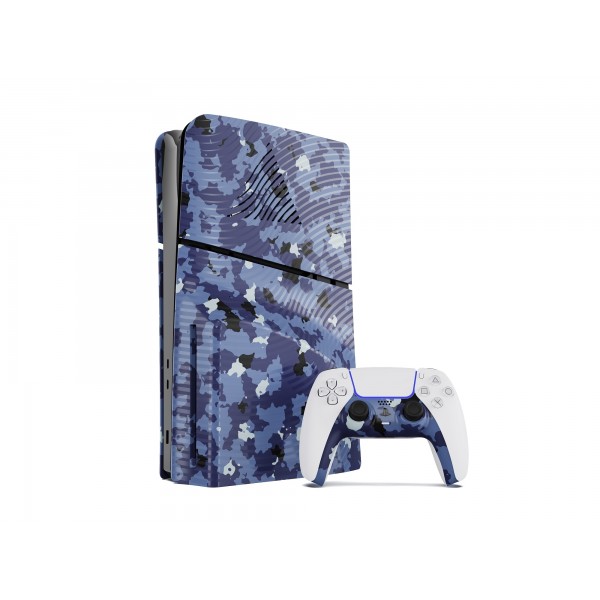 Maxx Tech Blue Wave Camo Faceplates Kit για PS5 Slim MXT-SLFPBC-PS5