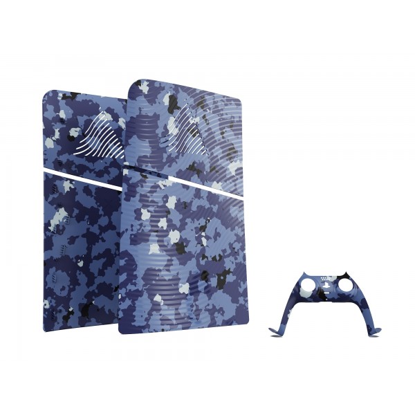 Maxx Tech Blue Wave Camo Faceplates Kit για PS5 Slim MXT-SLFPBC-PS5