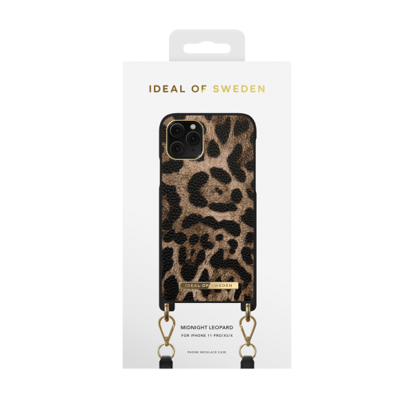 IDEAL OF SWEDEN θήκη λαιμού iPhone 11 Pro/XS/X Midnight Leopard IDNCAW21-I1958-330