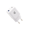 Baykron Φορτιστής Basic Wall Charger EU USB-A, Type C 20W PD QC3 Λευκός BKR-BL-20W-EU-W