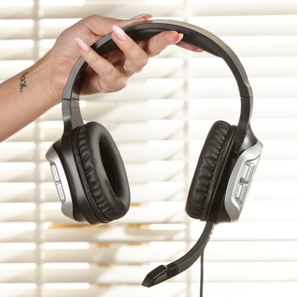 X-Rocker Gaming Headset XH4 Stereo Multiformat Ενσύρματο 3.5mm Μαύρο Ασημί 5101601