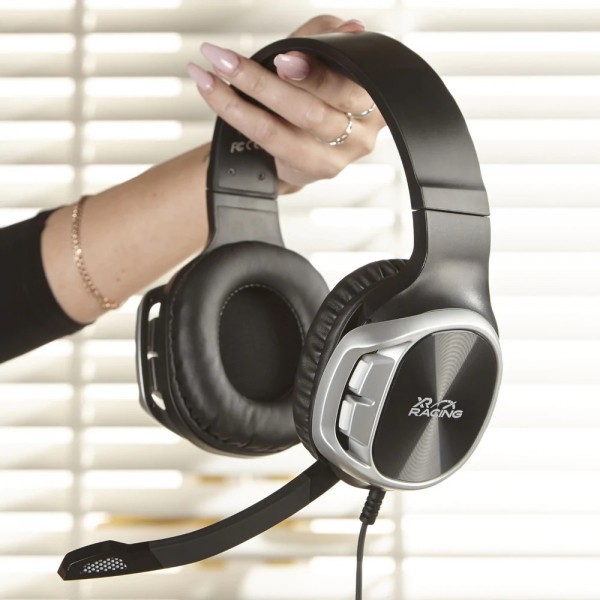 X-Rocker Gaming Headset XH4 Stereo Multiformat Ενσύρματο 3.5mm Μαύρο Ασημί 5101601