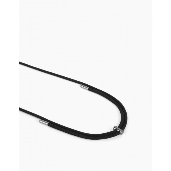 IDEAL OF SWEDEN Λουράκι Λαιμού Cord Phone Strap Coal Black IDCDSSI23-407