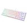 Deltaco Gaming Πληκτρολόγιο Μηχανικό Mini Ενσύρματο RGB US Layout Red Switches Λευκό GAM-075-W-US