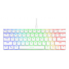 Deltaco Gaming Πληκτρολόγιο Μηχανικό Mini Ενσύρματο RGB US Layout Red Switches Λευκό GAM-075-W-US