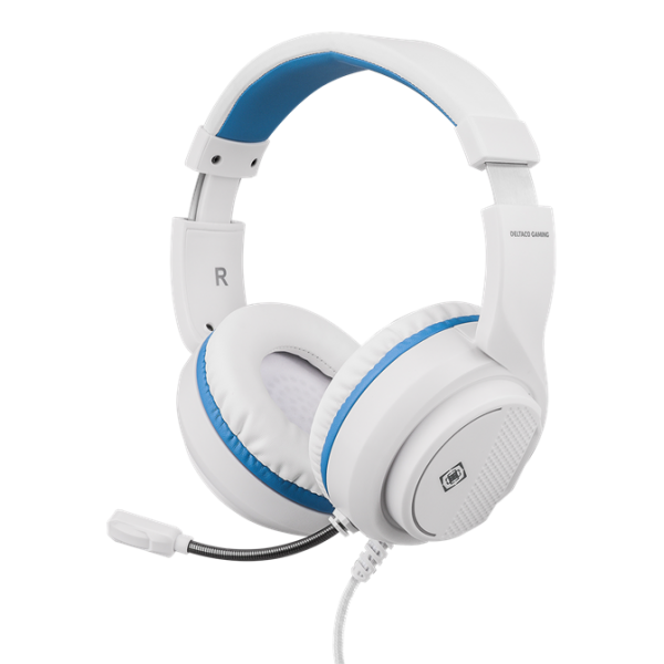 Deltaco Gaming Stereo Headset for PS5, 1x 3.5mm connector,white GAM-127-W