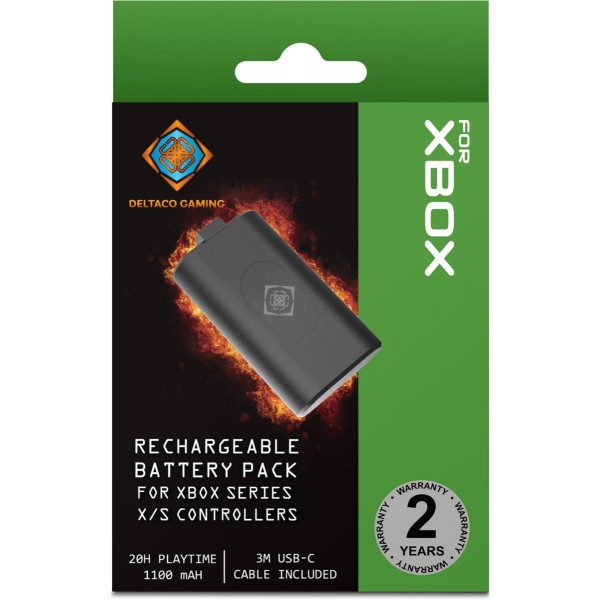 Deltaco Gaming Επαναφορτιζόμενη Μπαταρία Xbox series X/S 1100mAh και Καλώδιο Type C 3m GAM-142