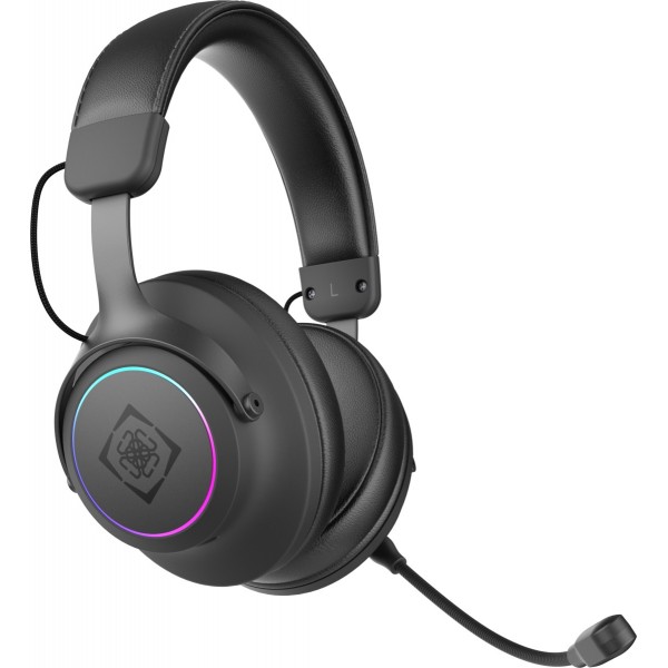 Deltaco Gaming Headset Ασύρματο USB DH440, 7.1 Surround Sound, Αφρός Μνήμης, RGB Μαύρο GAM-163