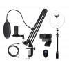 Deltaco Gaming Streaming Kit ( Webcam, Ring Light με Βάση, Μικρόφωνο με Βάση και Pop Filter) Μαύρο GAM-170