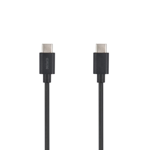 DELTACO USB-C to USB-C καλώδιο, Black GNG-USBCC1MB