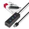 Axagon 4x USB3.0 Charging Hub 1.2m Cable, MicroUSB Charging HUE-S2BL