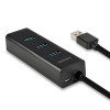 Axagon 4x USB3.0 Charging Hub 1.2m Cable, MicroUSB Charging HUE-S2BL