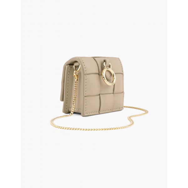 IDEAL OF SWEDEN Θήκη Τσαντάκι Braided Mini για Apple AirPods Light Camel IDBAPSS21-290