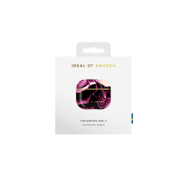 IDEAL OF SWEDEN Θήκη Printed για Apple AirPods Gen 3 Golden Ruby Marble IDFAPCAW21-G4-319