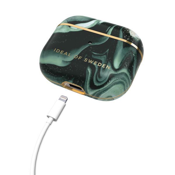 IDEAL OF SWEDEN Θήκη Printed για Apple AirPods Gen 3 Golden Olive Marble IDFAPCAW21-G4-320