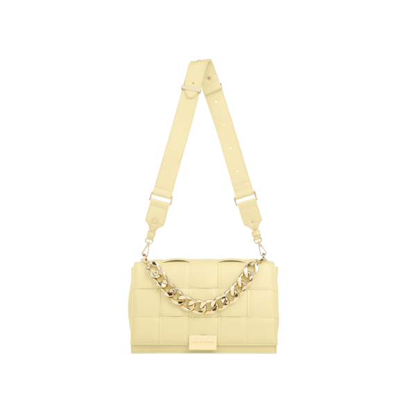 IDEAL OF SWEDEN Τσαντάκι Statement Braided Medium Bag Butter Yellow IDSBBOC22-MD-301