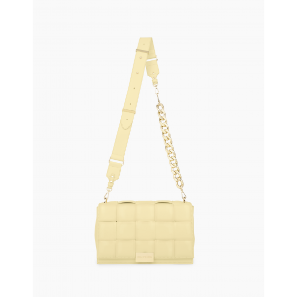 IDEAL OF SWEDEN Τσαντάκι Statement Braided Medium Bag Butter Yellow IDSBBOC22-MD-301