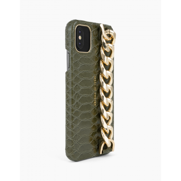 IDEAL OF SWEDEN Statement Case Chain Handle iPhone 11 Pro Max/XS Max Green Snake IDSCAW20-1965-226