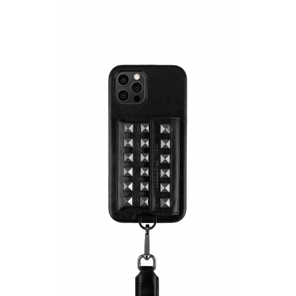 IDEAL OF SWEDEN θήκη λαιμού Statement iPhone 12 Pro Max Dawn Black Studs IDSPNAW21-I2067-363