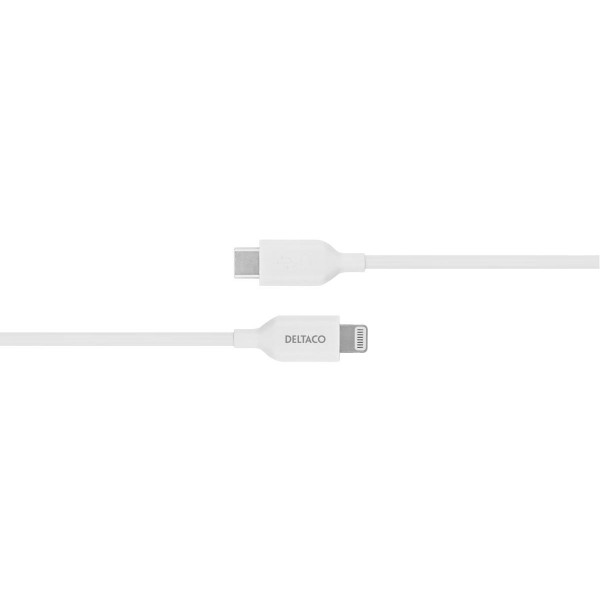 Deltaco Καλώδιο Φόρτισης Type C σε Lightning Mfi 1m Λευκό IPLH-451