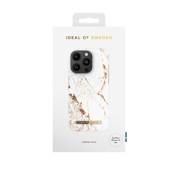 IDEAL OF SWEDEN Θήκη Fashion Case iPhone 14 Pro Carrara Gold IDFCA16-I2261P-46