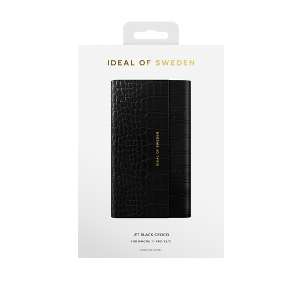 IDEAL OF SWEDEN Θήκη Wallet για iPhone 11 Pro/XS/X Jet Black Croco Signature Clutch
 IDSCSS20-I1958-207