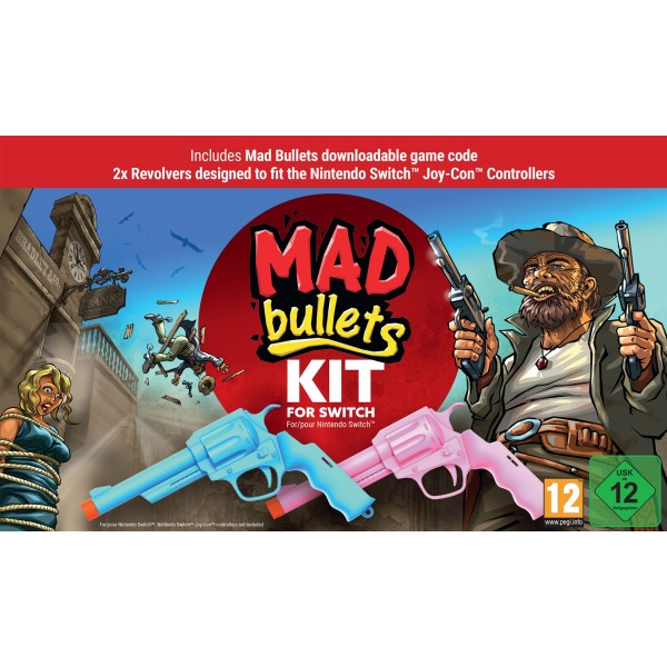 Maxx Tech Παιχνίδι Mad Bullets για Nintendo Switch με 2x Revolver Αξεσουάρ για Χειριστήρια Joy-Con MXT-MADBULLETSKIT