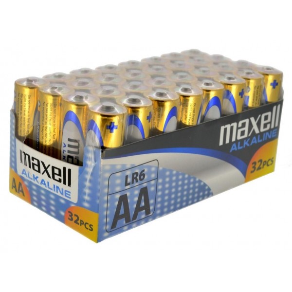 Maxell Αλκαλικές Μπαταρίες AA 1.5V LR6 32/1 (32τμχ) LR6 AA 32/1