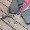 Moovy Powerbank Πορτοφόλι 4000mAh Type C Lightning Micro USB Μαύρο MBATWAL