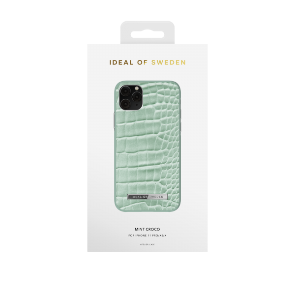 IDEAL OF SWEDEN Atelier Case για iPhone 11 Pro/XS/X Mint Croco IDACSS21-I1958-261