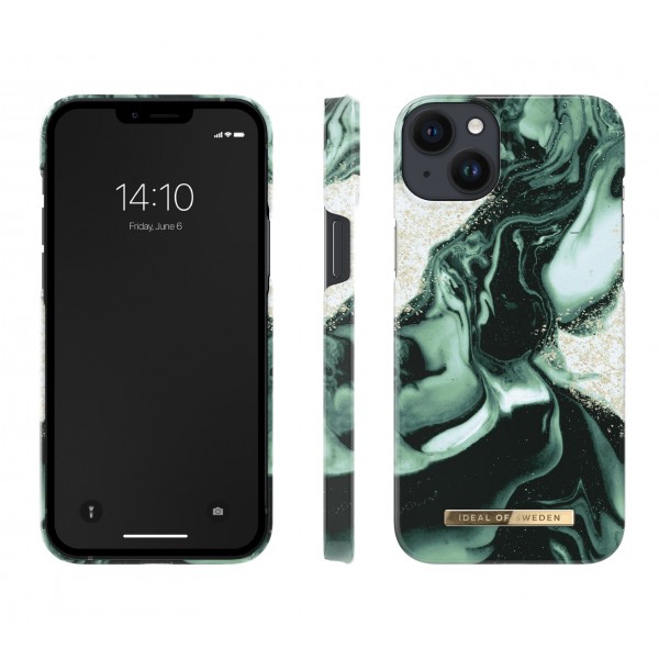 IDEAL OF SWEDEN Θήκη Fashion iPhone 14 Plus Golden Olive Marble IDFCAW21-I2267-320