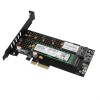 Axagon Κάρτα PCI-Express 3.0 4x για 2 M.2 SSD έως 110mm (NVMe + SATA),Dual Voltage PCEM2-D