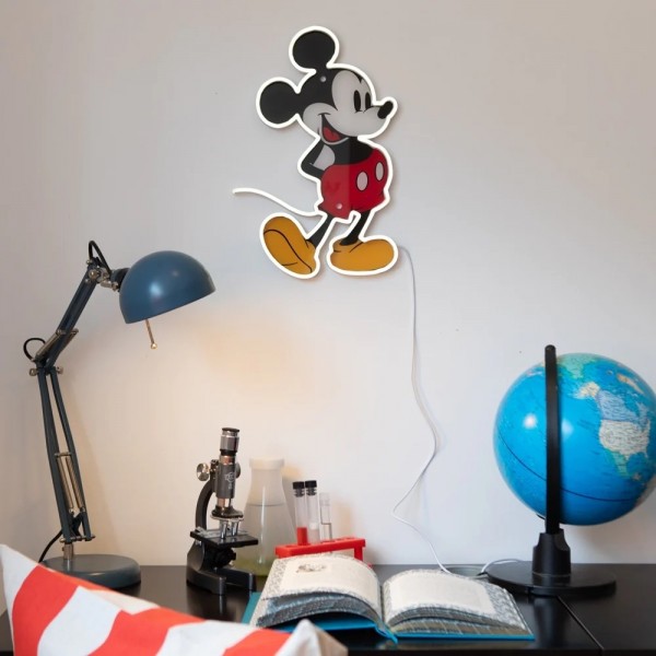 Yellowpop Διακοσμητικό Φωτιστικό Τοίχου LED Neon Disney Mickey Full Body 25.3X38.6cm USB A Cable YPDI-MIC-FBO