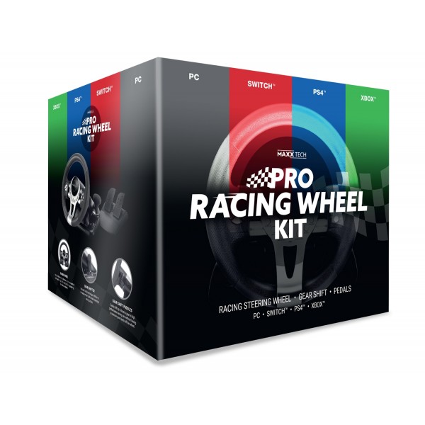 Maxx Tech Τιμονιέρα Pro Racing Wheel Kit για PC, Xbox One, Xbox Series X/S, PS3, PS4 & Nintendo Switch MXT-PRORACINGKIT