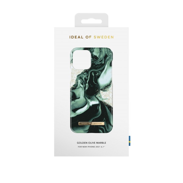 IDEAL OF SWEDEN Θήκη Fashion GOLDEN OLIVE MARBLE iPhone 13 Pro IDFCAW21-I2161P-320