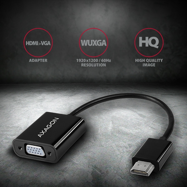 Axagon Αντάπτορας HDMI Αρσενικό σε VGA Θηλυκό, FullHD RVH-VGN