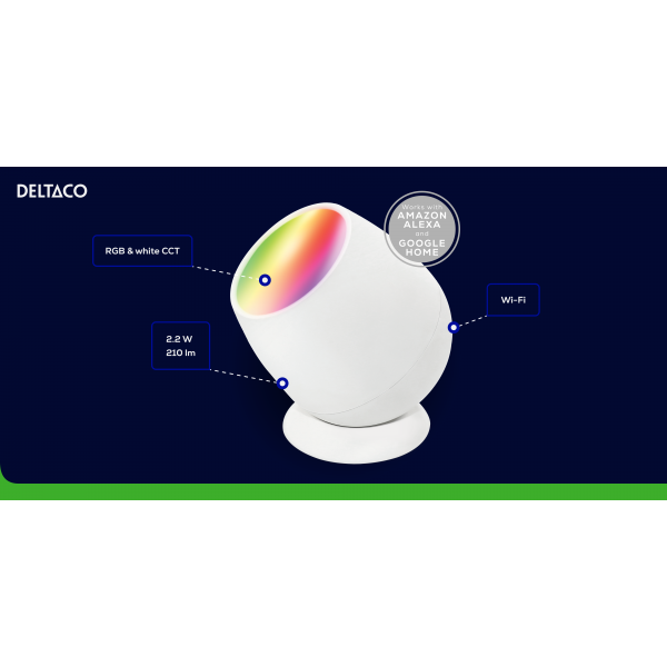 Deltaco Smart Home Ambient/Mood Light Λευκό SH-LA01