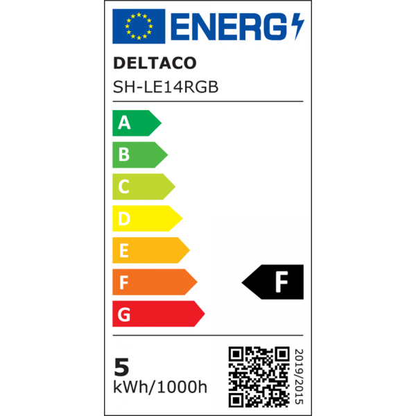 Deltaco Smart Home Λάμπα LED E14 WiFI 5W RGB dimmable Λευκή Σετ 3 τμχ 220-240V SH-LE14RGB-3P