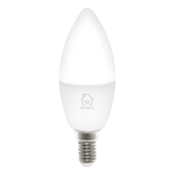 Deltaco Smart Home Λάμπα LED E14 WiFI 5W 2700K-6500K dimmable Λευκή SH-LE14W