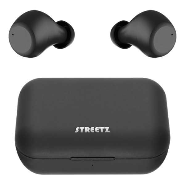 STREETZ True Wireless in-ear headphones με charging case BT 5 TWS Μαύρο TWS-110