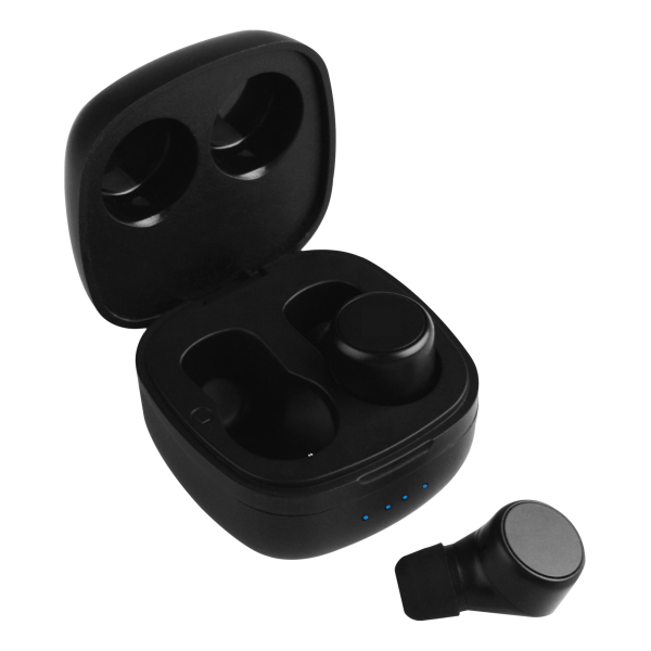 STREETZ True Wireless in-ear dual earbuds charge case Μαύρο TWS-1108