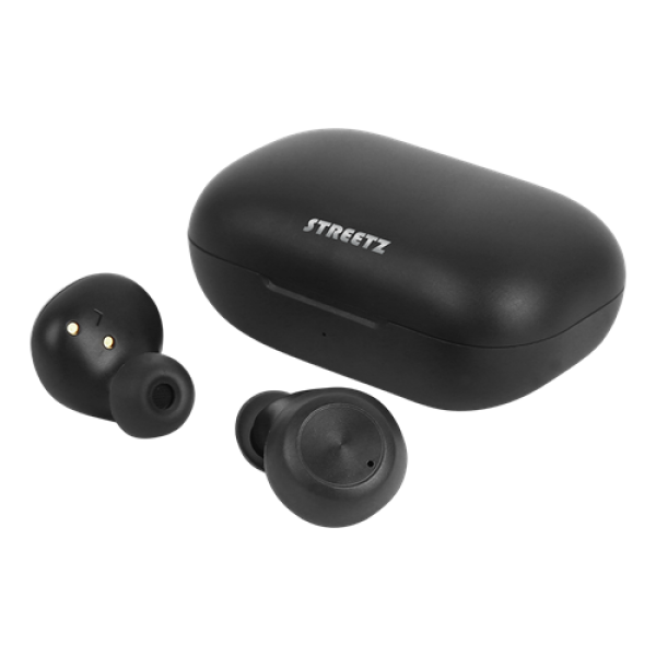 STREETZ True Wireless in-ear headphones με charging case BT 5 TWS Μαύρο TWS-110