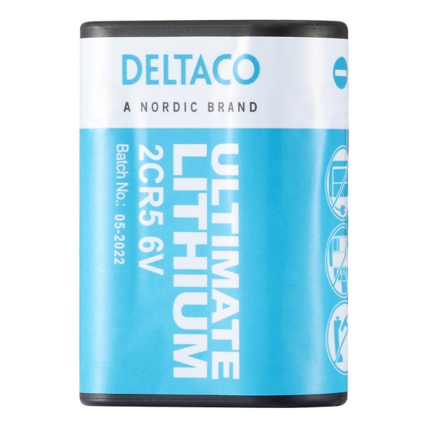 DELTACO Ultimate Μπαταρία Λιθίου 6V 2CR5 1 τεμάχιο Οικολογική FSC Συσκευασία ULT-2CR5-1P