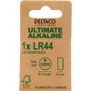 DELTACO Ultimate Αλκαλική Μπαταρία 1.5V LR44 button cell 1 τεμάχιο Οικολογική FSC Συσκευασία ULT-LR44-1P