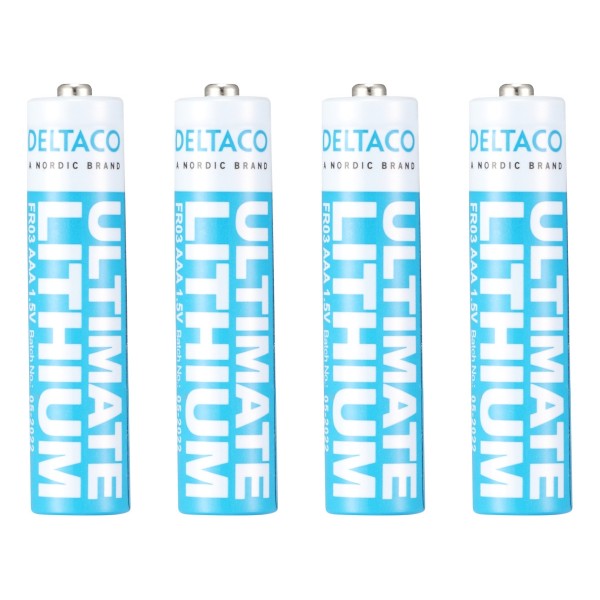 DELTACO Ultimate Μπαταρίες Λιθίου 1.5V LR03/AAA 4 τεμάχια Οικολογική FSC Συσκευασία ULT-R03LI-4P