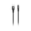 Baykron Premium Καλώδιο USB A male σε Lightning male 3A Μαύρο 1.2m BA-LI-BLK1.2