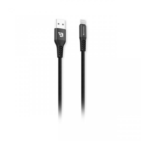 Baykron Premium Καλώδιο USB A male σε Lightning male 3A Μαύρο 1.2m BA-LI-BLK1.2