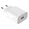 Deltaco Wall Charger, 1x USB-A, Fast Charging 18 W, Λευκός USB-AC182